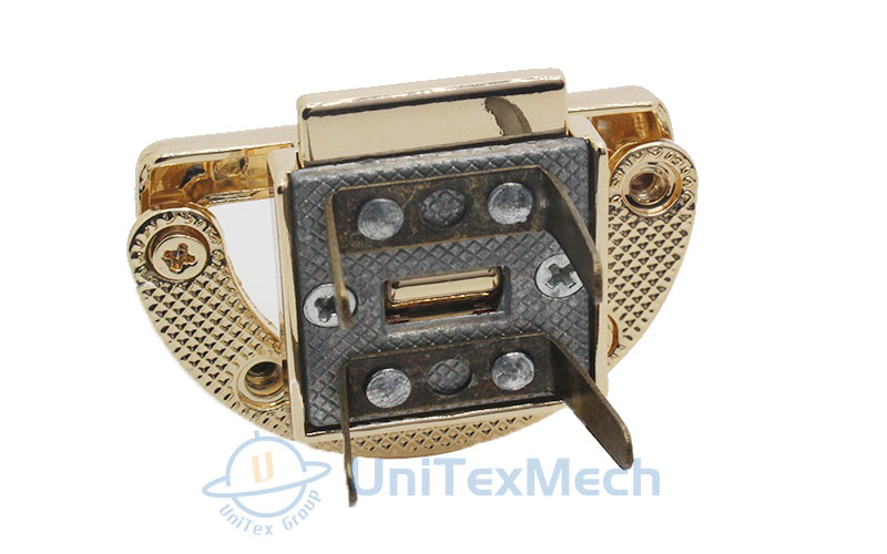 Gold Handbag Press Lock Clasp Hardware 10-0012