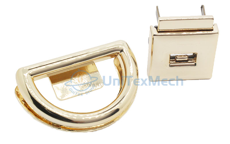 Gold Handbag Press Lock Clasp Hardware 10-0012