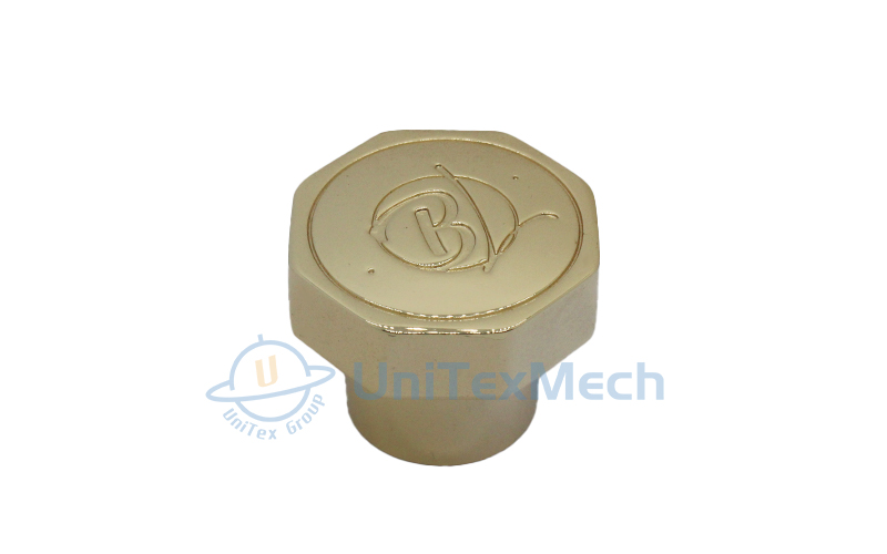 Octagon Shape Alloy Gold Perfume Bottle Cap 40-0011