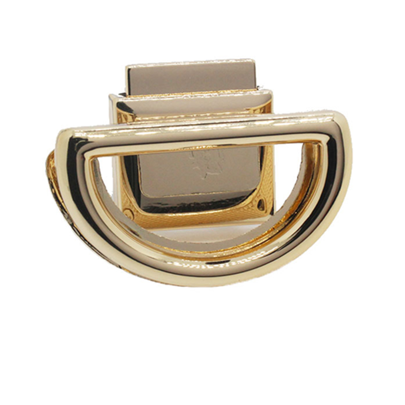 Gold Handbag Press Lock Clasp Hardware 10-0012