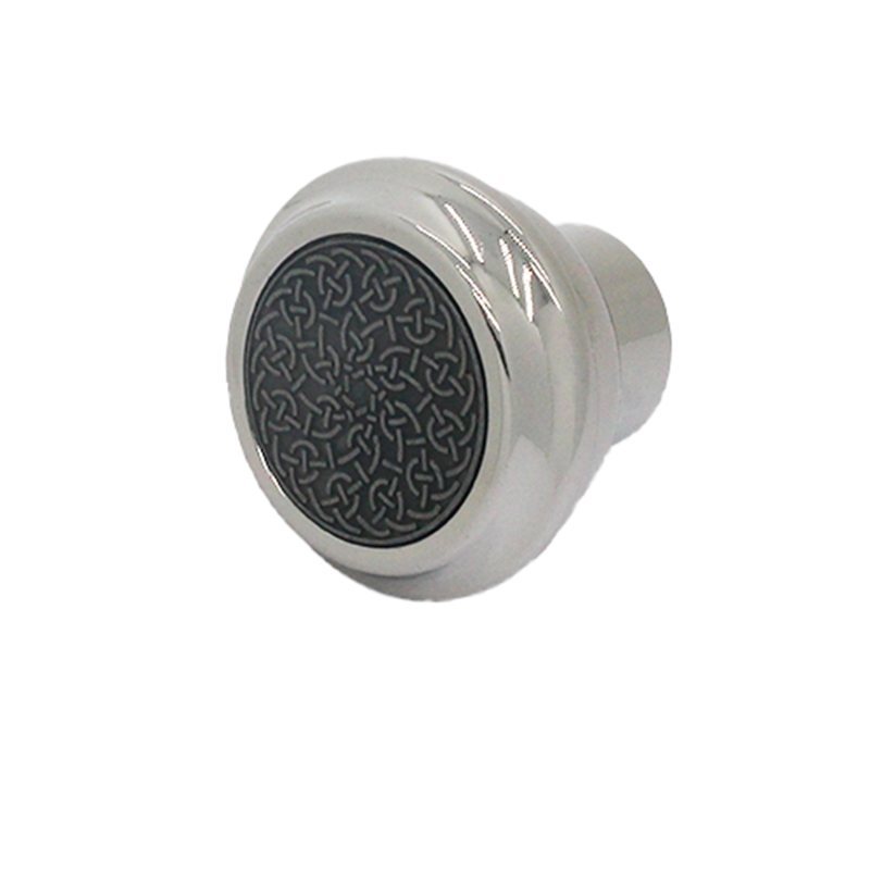 Black Caved Pattern Metal Perfume Bottle Cap 40-0016