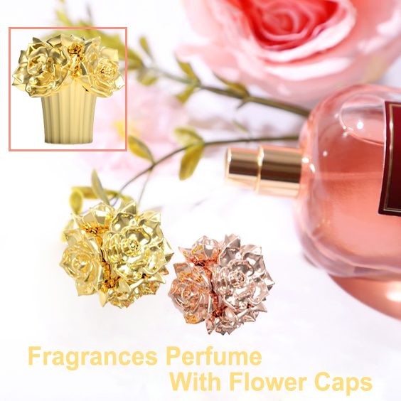 Fragrance From Perfume With Flower Caps