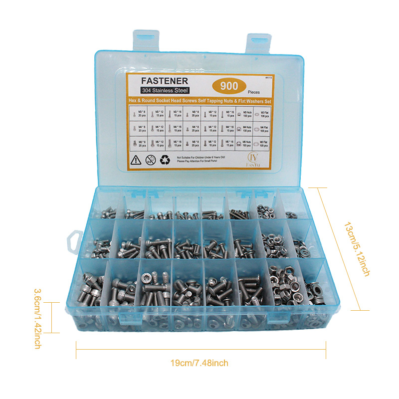 304 Stainless Steel Assorted Screws Kit A113