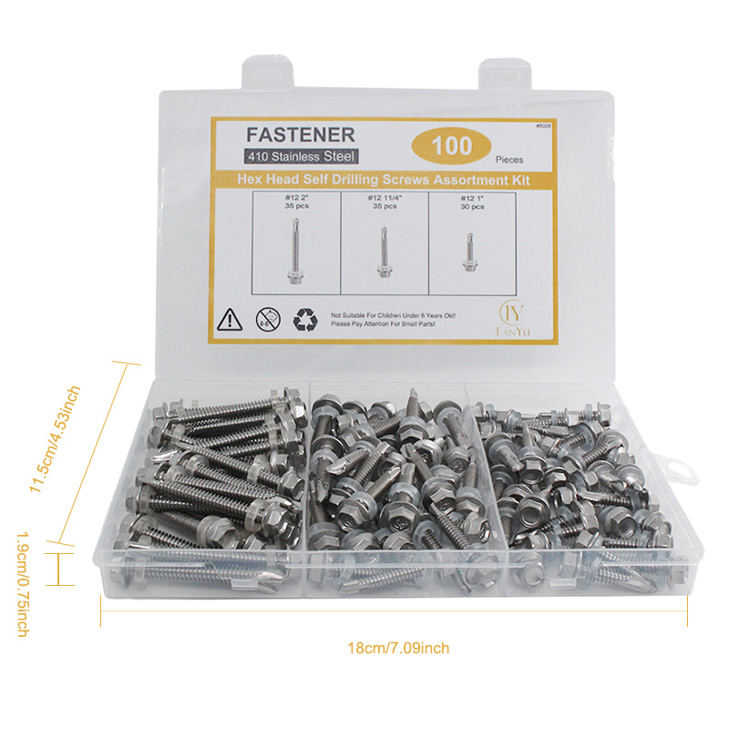 410 Stainless Steel Hex Head Hardware Assortment Kit  B228